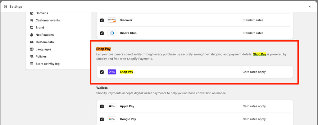 how to set up shop pay? step #: enable shop pay
